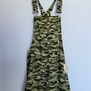 JOLIE AND JOY Camouflage Overall Dress NWT